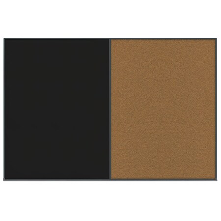 United Visual Products Enclosed Corkboard, 1 Door, 72"x36", 4" Fra UV3404-WHITE-PEARL